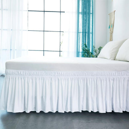 Elastic Wrap Bed Skirt - Effortless Upgrade for a Chic Bedroom Look