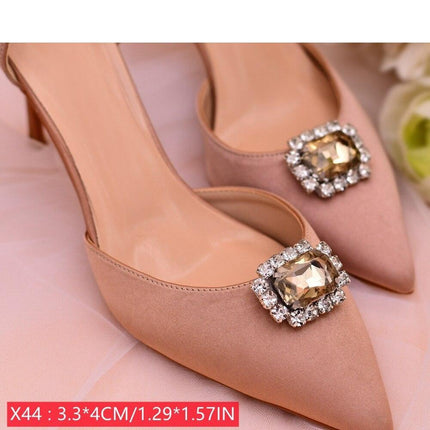 Bridal Rhinestone Footwear Clips - Luxurious Wedding Accessories for Elegant Shoes