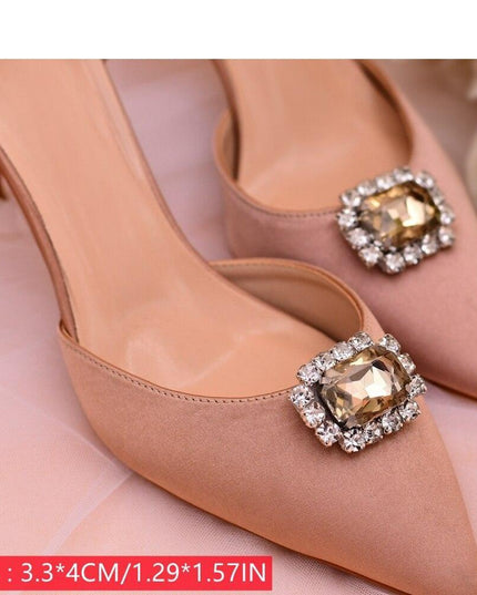 Bridal Rhinestone Footwear Clips - Luxurious Wedding Accessories for Elegant Shoes