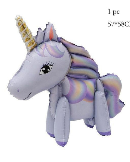 Enchanted Unicorn Number Balloon Set for Joyful 1-4 Year Celebrations