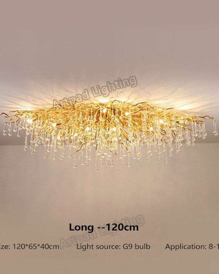 Elegant Customizable Crystal Ceiling Fixtures: Nordic Style with Versatile Adjustments