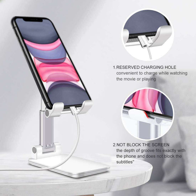 Premium Adjustable Aluminum Phone Stand for Ultimate Viewing Experience