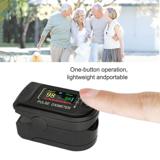 Family Health Companion Finger Pulse Oximeter - Advanced Battery Life for Comprehensive Monitoring