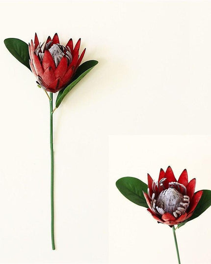 Exquisite Silk Protea Flower Stem - Luxurious Botanical Display