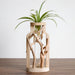 Handcrafted Wooden Vase with Elegant Ornamentation for Home Decor