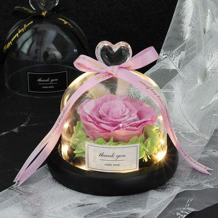 Timeless Elegance Glass Rose Showcase - A Symbol of Love and Grace