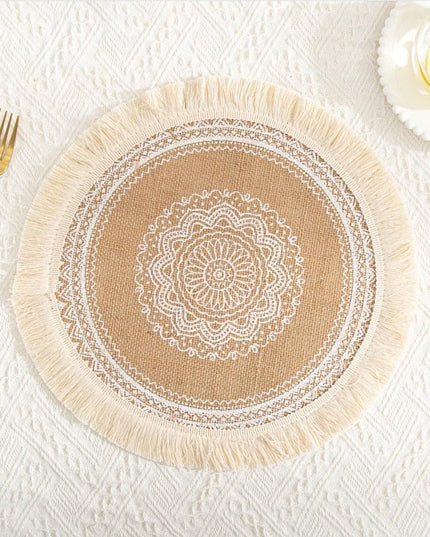 Sophisticated Round Linen Placemat for an Elevated Dining Experience