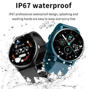 LIGE 2023 Men's Touch Screen Fitness Smart Watch: Health Tracker with IP67 Waterproof and Long-Lasting Battery