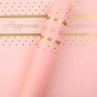 Chic English Letter Waterproof Floral Wrap Paper Set - Premium Bouquet Presentation