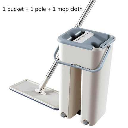 Stainless Steel Cleaning Mop Set with Advanced Drying Feature for Effortless Home and Garden Maintenance