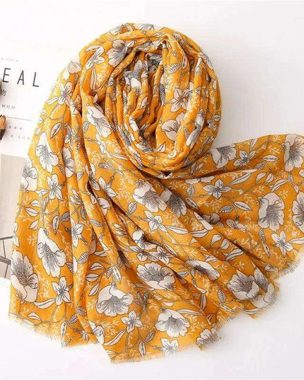 Luxurious Blue Porcelain Cashmere Blend Shawl - The Perfect Accessory for Any Occasion