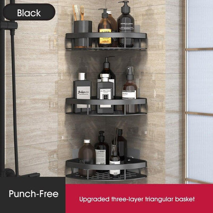 Stylish Wall-Mounted Space Aluminum Shower Organizer: Premium Bathroom Caddy