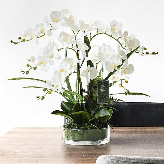 European Boreal Inspired Luxe Artificial Butterfly Orchid for Refined Home Decor