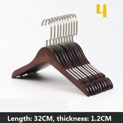 Elegant Wardrobe Enhancement: 10-Piece Premium Solid Wood Hanger Set