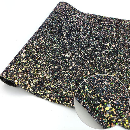 Glistening Gem Star Chunky Glitter Faux Leather - Premium Crafting Vinyl