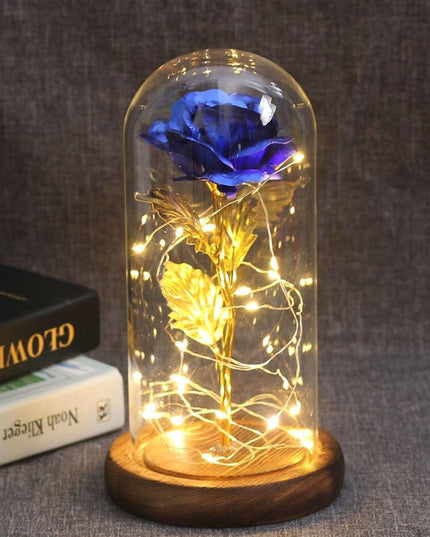 Eternal Rose LED Glass Dome for Enchanting Decor