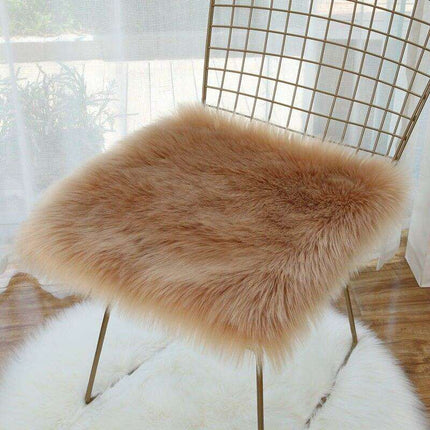 Soft Pink Plush Seat Cushion - Enhance Your Home with Cozy Elegance