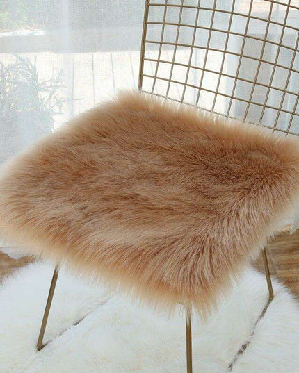 Soft Pink Plush Seat Cushion - Enhance Your Home with Cozy Elegance