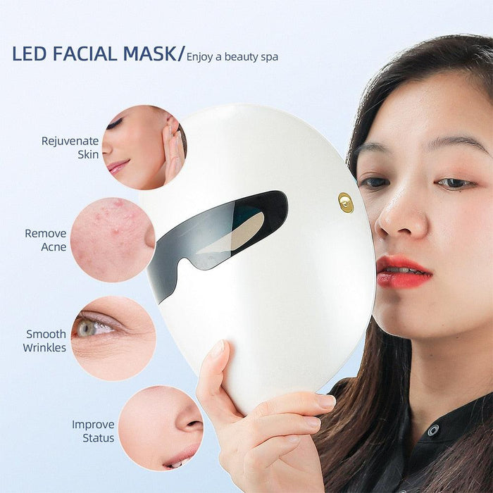 7 Color Wireless LED Facial Mask for Skin Rejuvenation and Anti-Aging