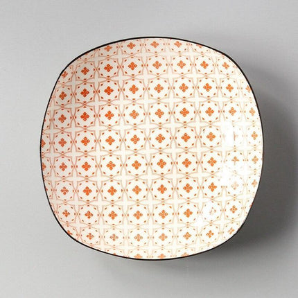 Handcrafted Japanese Square Ceramic Plate: Exquisite Table Artistry
