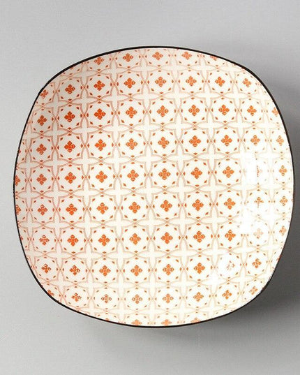 Handcrafted Japanese Square Ceramic Plate: Exquisite Table Artistry