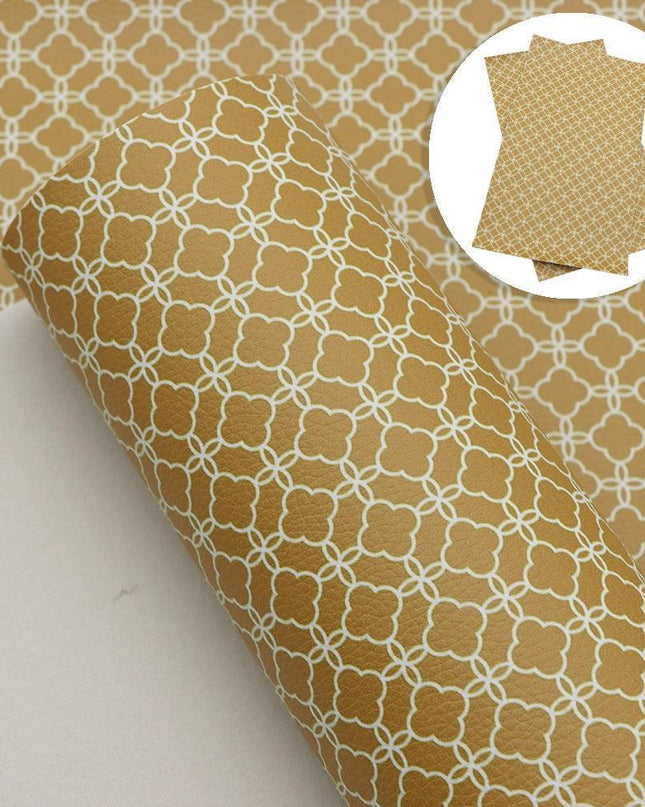 Chic Bow-knot Faux Leather Fabric in Elegant Apple Lychee for Creative Crafts
