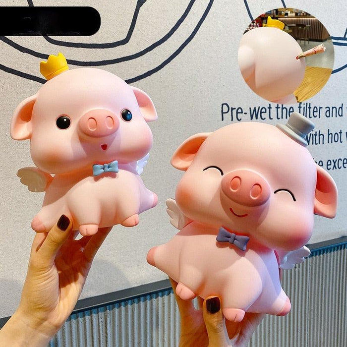Charming Cartoon Piggy Bank - Fun Savings Tool & Decor Essential