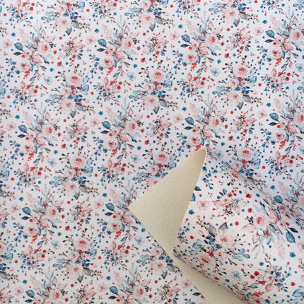 Vibrant Floral and Rainbow Synthetic Leather Crafting Set: Unlock Your Creativity