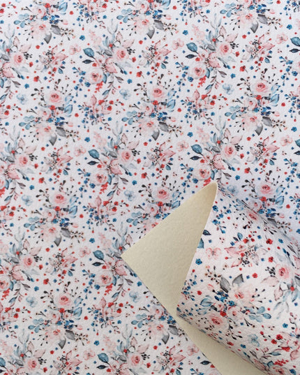 Vibrant Floral and Rainbow Synthetic Leather Crafting Set: Unlock Your Creativity