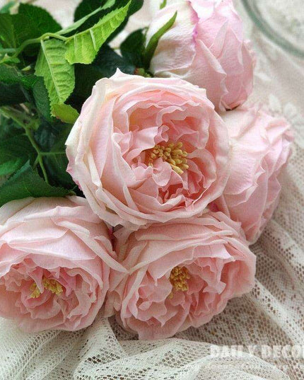 Lifelike Austin Rose Artificial Flowers - 12-Piece Set for Stunning Wedding Decor