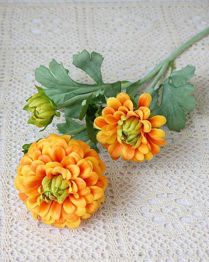 Lifelike Premium Dahlia Floral Arrangement - Sophisticated Artificial Decor