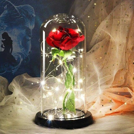 Eternal Rose LED Glass Dome for Enchanting Decor