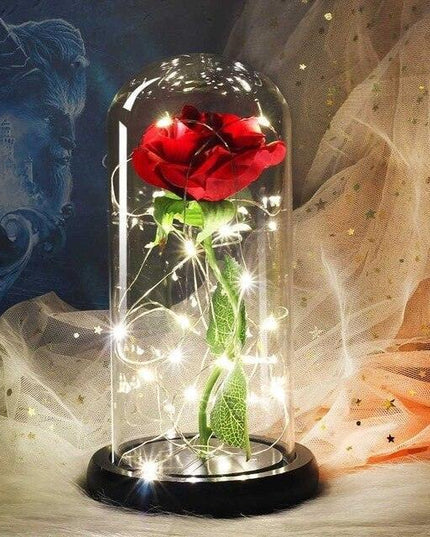 Eternal Rose LED Glass Dome for Enchanting Decor
