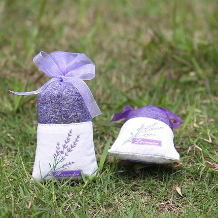 Embroidered Lavender Aromatherapy Pouch for Jewelry and Herb Storage