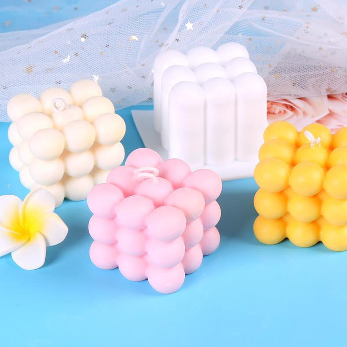 DIY Soy Wax Candle Making Kit with 3D Square Cube Mold