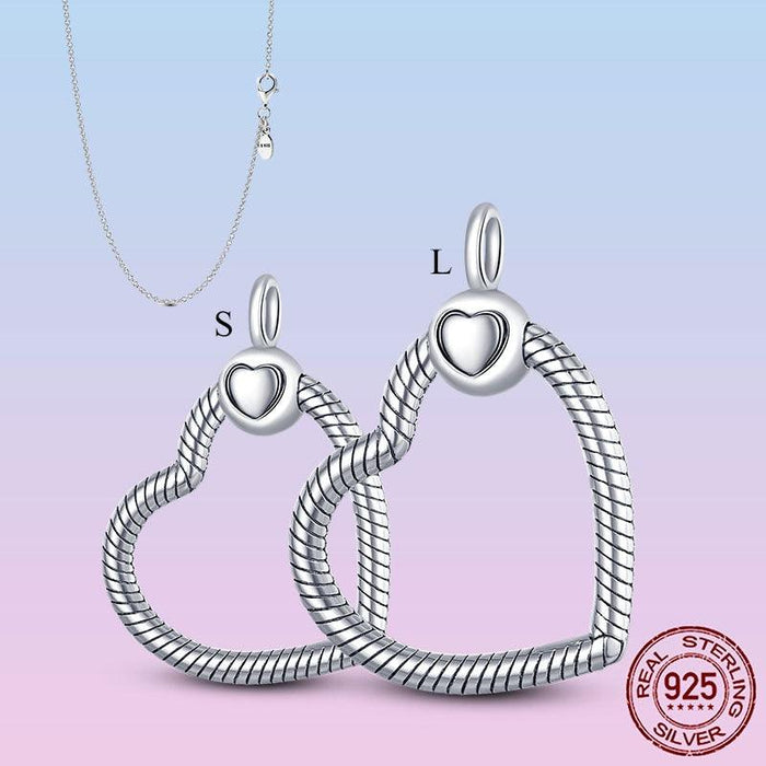 Elegant Customizable 925 Silver O Pendant Necklace for Women - Essential Minimalist Accessory