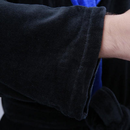 Sumptuous 100% Cotton Cut Velvet Men's Bathrobe - The Pinnacle of Comfort and Sophistication