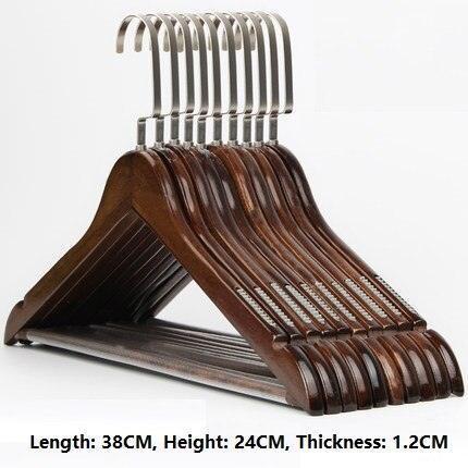 Premium Wide Wooden Hangers Set - 10 Luxurious Pieces for Your Closet