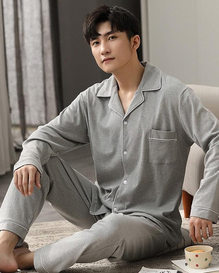 Cozy Couples Winter Cotton Pajama Set - Luxurious Sleepwear for Two