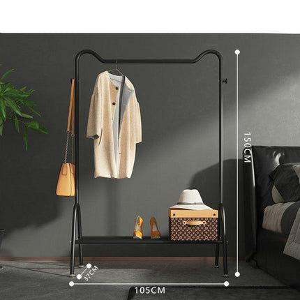 Chic Golden Steel Pipe Garment Drying Rack for Stylish Home Organization