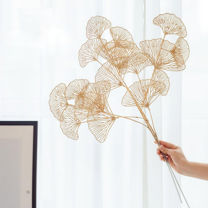 Gilded Maple Leaf Branch - Elegant Home & Office Decor Statement Piece