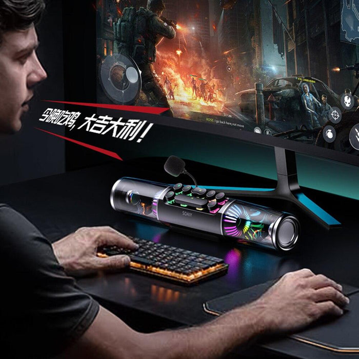 Immersive Gaming Experience Speaker with Bluetooth 5.0 and RGB Lights