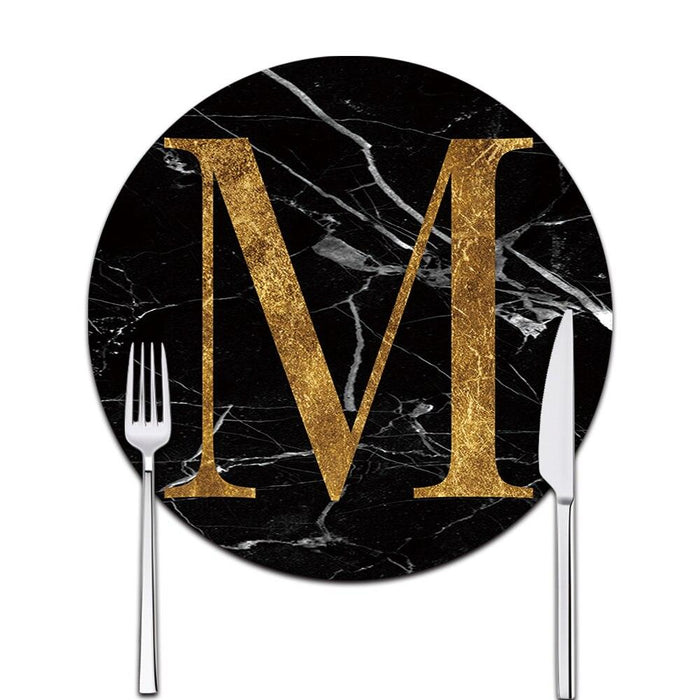 Customizable Monogram Coasters Set: Elegant Table Accessories for Dining Sophistication
