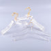 Luxurious Transparent Acrylic Hangers Set with Gold Hooks for Kids' Clothing