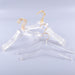 Chic Gold-Accented Clear Acrylic Hangers for Kids - Set of 5