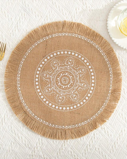 Sophisticated Round Linen Placemat for an Elevated Dining Experience
