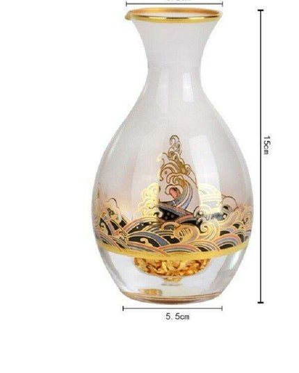 Opulent Asian Elegance - Golden Foil Wine Set Experience