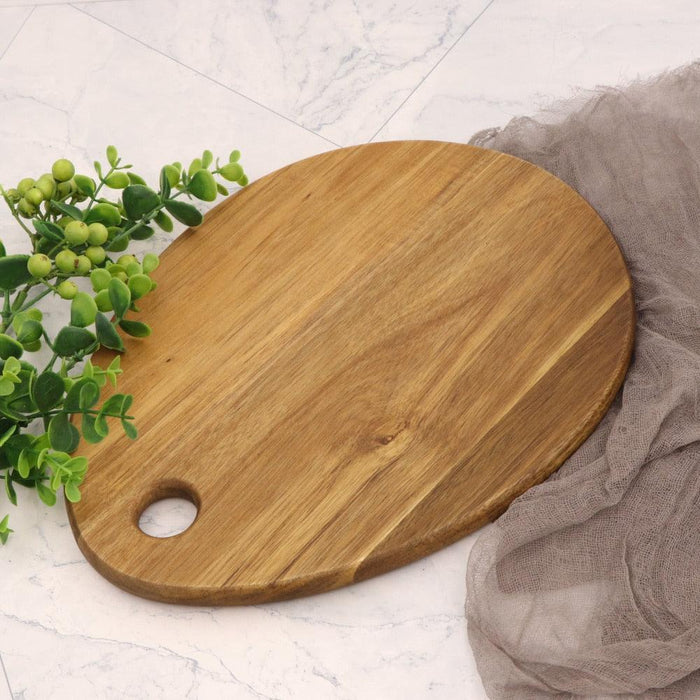 Acacia Wood Teardrop Cutting Board - Chic Kitchen Essential
