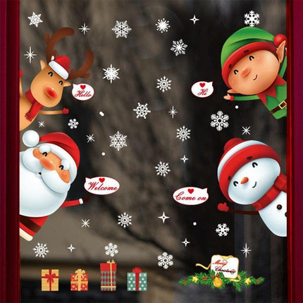 Festive Holiday Celebration Sticker Set: Christmas & New Year Wall and Window Decor