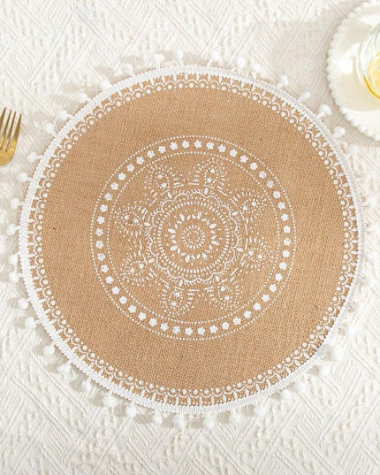 Sophisticated Round Linen Placemat for an Elevated Dining Experience